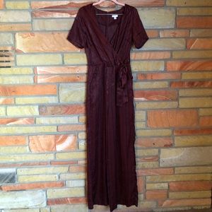 Holiday maroon jumpsuit